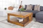 Massief kostbare houten salontafel GIANT 80cm Sheesham Stone, Ophalen of Verzenden, Nieuw
