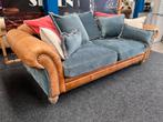 CHESTERFIELD MAARSSEN Topdeal  Camel/Blauw Chesterfield Bank, Huis en Inrichting, Ophalen, CHESTERFIELD, Driepersoons, Zo goed als nieuw