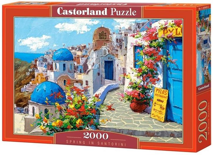 Spring in Santorini Puzzel (2000 stukjes) | Castorland -, Hobby en Vrije tijd, Denksport en Puzzels, Nieuw, Verzenden