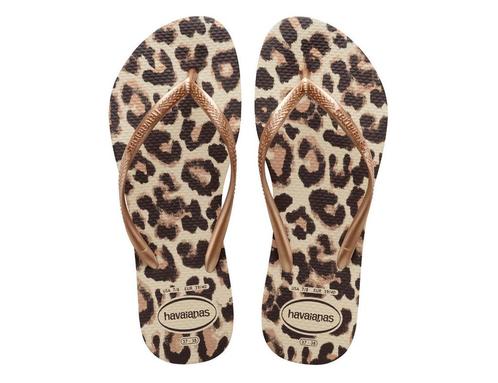 Havaianas - Slim Animal - Panterprint Slippers - 35 - 36, Kleding | Dames, Schoenen