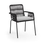 *WOONWINKEL* Kave Home Samanta Tuinstoel Zwart, Tuin en Terras, Verzenden, Nieuw