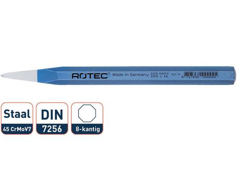 Rotec Puntbeitel 8-Kantig 18 x 350 mm, Doe-het-zelf en Verbouw, Gereedschap | Boormachines, Nieuw, Verzenden