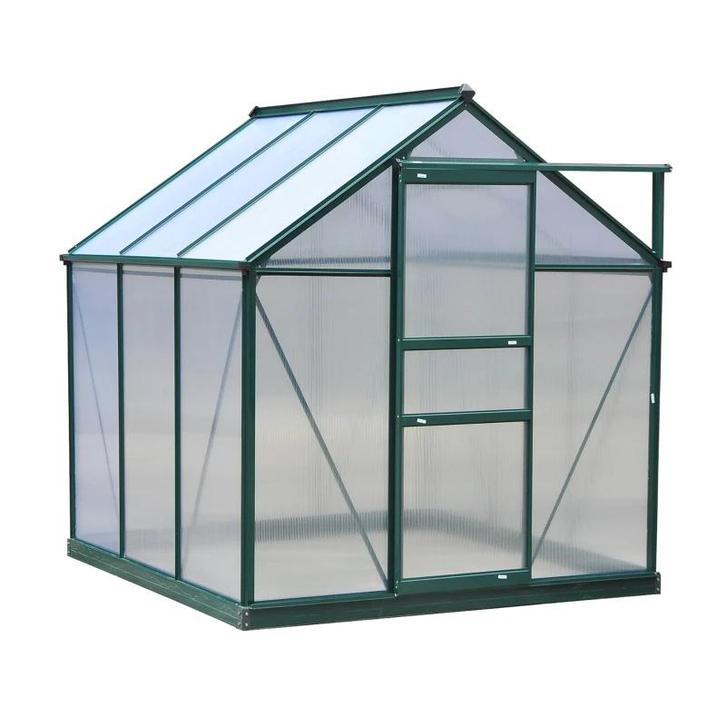 TRUUSK Broeikas Kas Met Dakraam Schuifdeur Helder Polycarbon, Tuin en Terras, Kassen, Nieuw, Verzenden