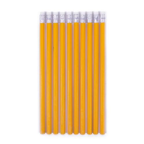 Benson Potlodenset met gum - 10 stuks - 19 cm - grijs - e..., Diversen, Schrijfwaren, Nieuw, Ophalen of Verzenden