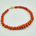 Bloedkoraal - Verguld, Zilver - Armband - Middellandse Zee, Antiek en Kunst