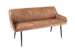 Design bank TURIN 160cm bruin zwart metalen poten met, Ophalen of Verzenden, Nieuw