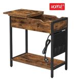 Hoppa! LET311B01 Bijzettafel bruin-zwart van €81 naar €49, Huis en Inrichting, Tafels | Bijzettafels, Overige materialen, Nieuw