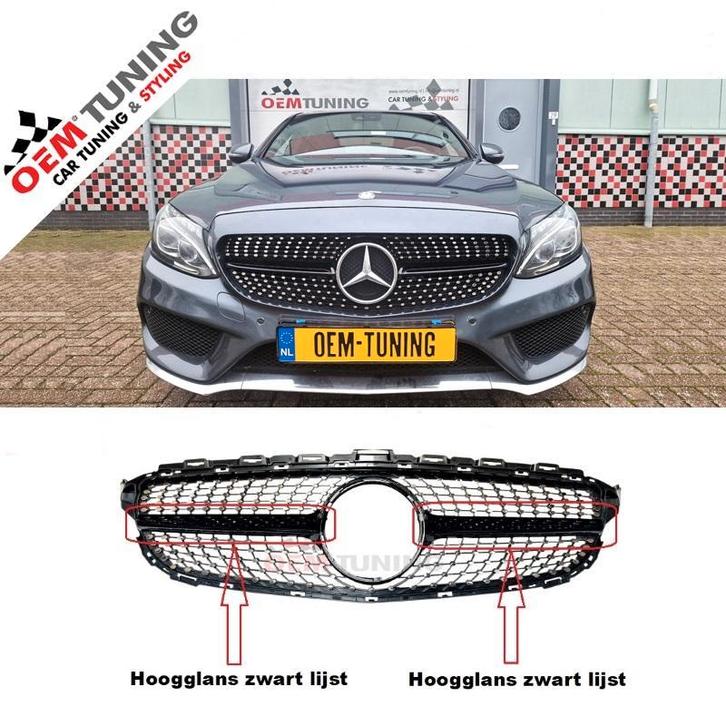 Mercedes-Benz C-Class W205 | BLACK DIAMOND GRILLE | 14-18 |, Auto-onderdelen, Carrosserie en Plaatwerk, Nieuw, Mercedes-Benz, Voor