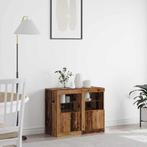 vidaXL Bijzetkast 2 pcs Oud hout 41 x 37 x 67 cm Bewerkt, Huis en Inrichting, Kasten | Overige, Verzenden, Nieuw