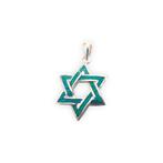Davidster, een mooi hangertje van zilver met blauwe synth..., Sieraden, Tassen en Uiterlijk, Verzenden, Nieuw