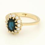 Ring - 18 karaat Geel goud Saffier - Diamant, Nieuw