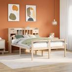 vidaXL Bed met boekenkast zonder matras massief grenenhout, Huis en Inrichting, Slaapkamer | Bedden, Bruin, Verzenden, Hout, Nieuw