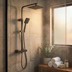 Regendouche Mat Zwart | Messing | Nieuw | OP=OP, Ophalen of Verzenden, Nieuw, Met douche