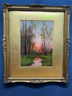 Henry Marko (1855-1921) - Tramonto in campagna, Antiek en Kunst, Kunst | Schilderijen | Klassiek