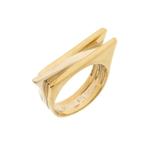 Bicolor gouden ring, Sieraden, Tassen en Uiterlijk, Ringen, Gebruikt, Overige kleuren, Ophalen of Verzenden, 17 tot 18