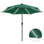 vidaXL Parasol met LED-verlichting en aluminium paal 300 cm, Tuin en Terras, Verzenden, Nieuw