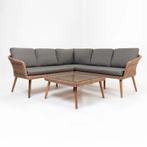 Hoek Loungeset Mikki - Bruin - Wicker / Acaciahout - Baratti, Verzenden, Nieuw