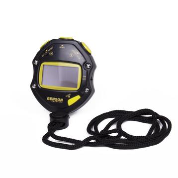 Benson Precisie Stopwatch - Zwart/Geel - Ideaal voor Sport