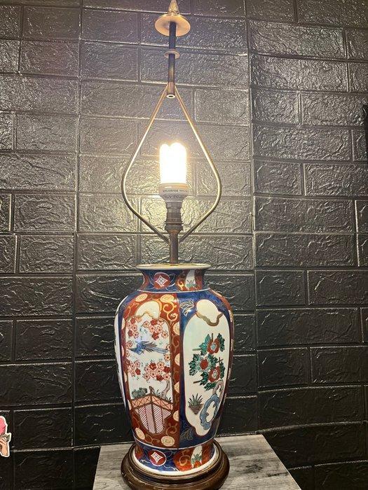 Tafellamp - Porselein, Hout, Messing, Metaal - gedecoreerd, Antiek en Kunst, Curiosa en Brocante