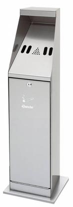 Staande asbak stalen behuizing | 24(B)x24(D)x87(h) cm, Verzenden, Nieuw in verpakking