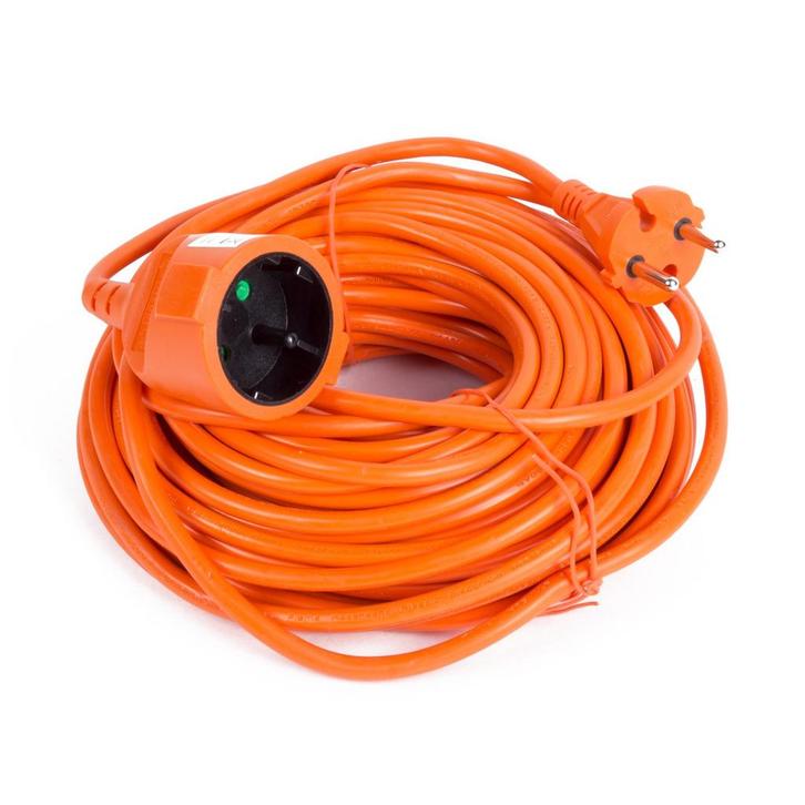 Benson Verlengsnoer - 20 meter - Oranje - 2 x 1.0 mm² - G.., Doe-het-zelf en Verbouw, Elektra en Kabels, Nieuw, Ophalen of Verzenden