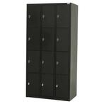 Nieuwe metalen locker | 12 deurs - 3 delig | kluisje | zwart, Nieuw, Modern, Ophalen of Verzenden