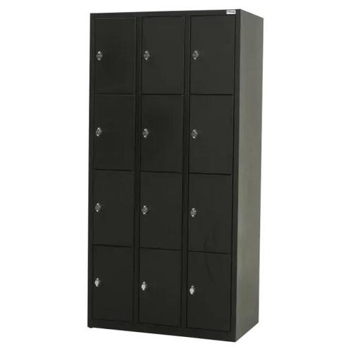 Nieuwe metalen locker | 12 deurs - 3 delig | kluisje | zwart, Huis en Inrichting, Kasten | Lockerkasten, Nieuw, Ophalen of Verzenden