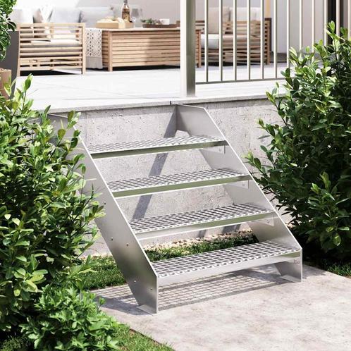 vidaXL Traptrede rooster 80x24x7 cm gegalvaniseerd staal, Doe-het-zelf en Verbouw, Ladders en Trappen, Nieuw, Verzenden