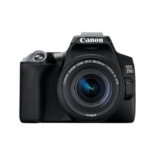 Canon EOS 250D DSLR Zwart + 18-55 IS STM - Demomodel, Audio, Tv en Foto, Fotocamera's Digitaal, Spiegelreflex, Gebruikt, Canon