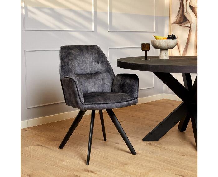 Eetkamerstoel Nova | Antraciet, Huis en Inrichting, Stoelen, Nieuw, Ophalen of Verzenden