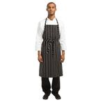 Chef Works Premium geweven schort zwart-wit gestreept, Verzenden