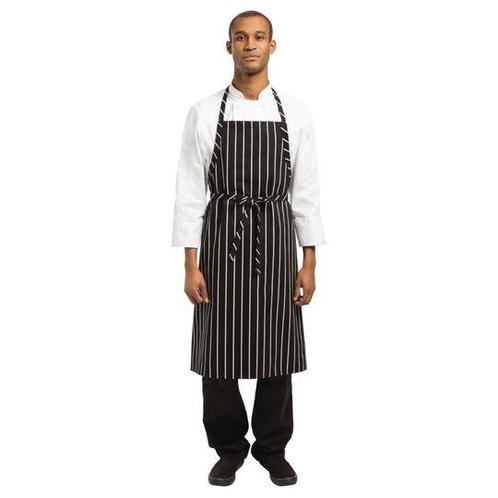 Chef Works Premium geweven schort zwart-wit gestreept, Zakelijke goederen, Horeca | Overige, Verzenden