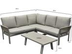 Saigon hoek loungeset 4 delig latte zand aluminium, Tuin en Terras, Ophalen of Verzenden, Nieuw, Aluminium