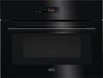 AEG KMF768080B inbouw oven met magnetron - zwart, 45 tot 60 cm, Verzenden, Hete lucht, Nieuw