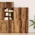 vidaXL Highboard Oud hout 45 x 42.5 x 185 cm Bewerkt hout, Huis en Inrichting, Kasten | Buffetkasten, Minder dan 50 cm, Verzenden