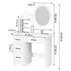 Elegante Make-uptafel – 4 Laden, Spiegel en Extra Opbergruim, Verzenden, Nieuw