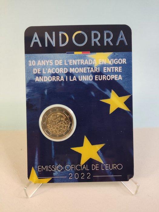 Andorra. 2 Euro 2022 Carlemany + Monetary Agreement (2, Postzegels en Munten, Munten | Europa | Euromunten