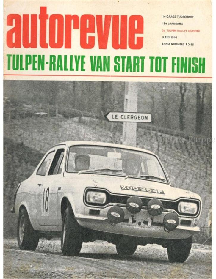 1968 AUTO REVUE MAGAZINE 09 NEDERLANDS, Boeken, Auto's | Folders en Tijdschriften