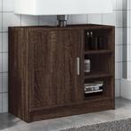 vidaXL Wastafelkast 63x29x55 cm bewerkt hout bruin, Verzenden, Nieuw, Minder dan 100 cm