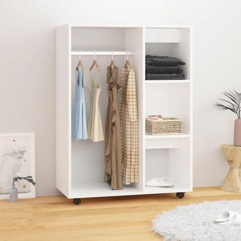 vidaXL Kledingkast 80x40x110 cm bewerkt hout wit, Huis en Inrichting, Kasten | Kledingkasten, Nieuw, Verzenden
