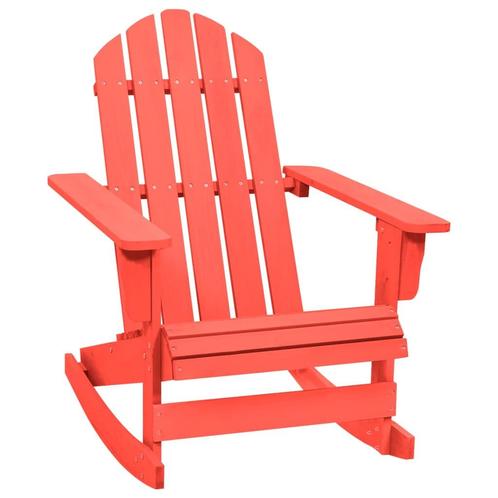 vidaXL Schommelstoel Adirondack massief vurenhout rood, Tuin en Terras, Tuinstoelen, Nieuw, Hout, Verzenden