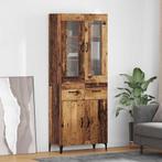 vidaXL Highboard met lade Oud Hout 69,5 x 34 x 180 cm, Minder dan 50 cm, Verzenden, Nieuw, Minder dan 100 cm