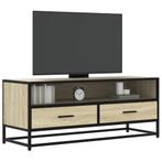 vidaXL Tv-meubel 100x34,5x40cm bewerkt hout metaal sonoma, Huis en Inrichting, Kasten | Televisiemeubels, Verzenden, Nieuw, Overige houtsoorten
