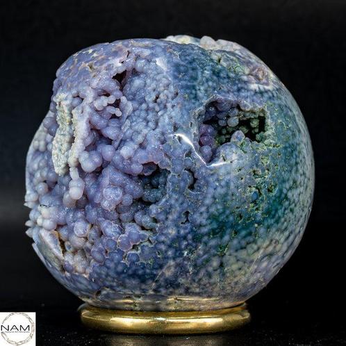 Zeer zeldzame natuurlijke druifvormige chalcedoonformatie, Verzamelen, Mineralen en Fossielen