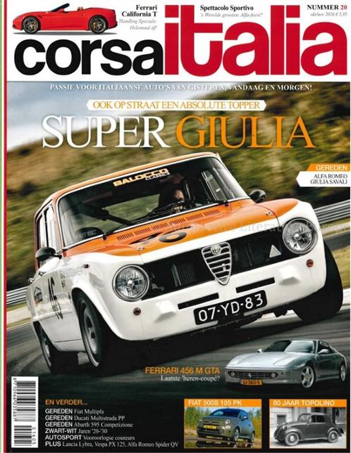 2016 CORSA ITALIA MAGAZINE 20 NEDERLANDS, Boeken, Auto's | Folders en Tijdschriften