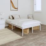 vidaXL Bedframe metaal wit 120x200 cm, Huis en Inrichting, Slaapkamer | Bedden, Verzenden, Wit, Nieuw, Twijfelaar