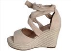 Bohemian Suedine Sleehak Espadrilles Beige mt 36 ALLERLAATST, Beige, Nieuw, Ophalen of Verzenden, Espadrilles of Moccasins