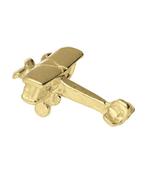 Gouden Vliegtuig Dubbeldekker ketting hanger, Verzenden, Nieuw