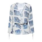 Silvian Heach • witte blouse met katten • S (IT42), Nieuw, Wit, Maat 36 (S), Silvian Heach