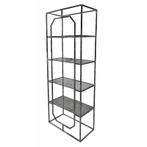 Kast Lamesa 76x38x198cm zilver Helder Glas, Ophalen of Verzenden, Nieuw
